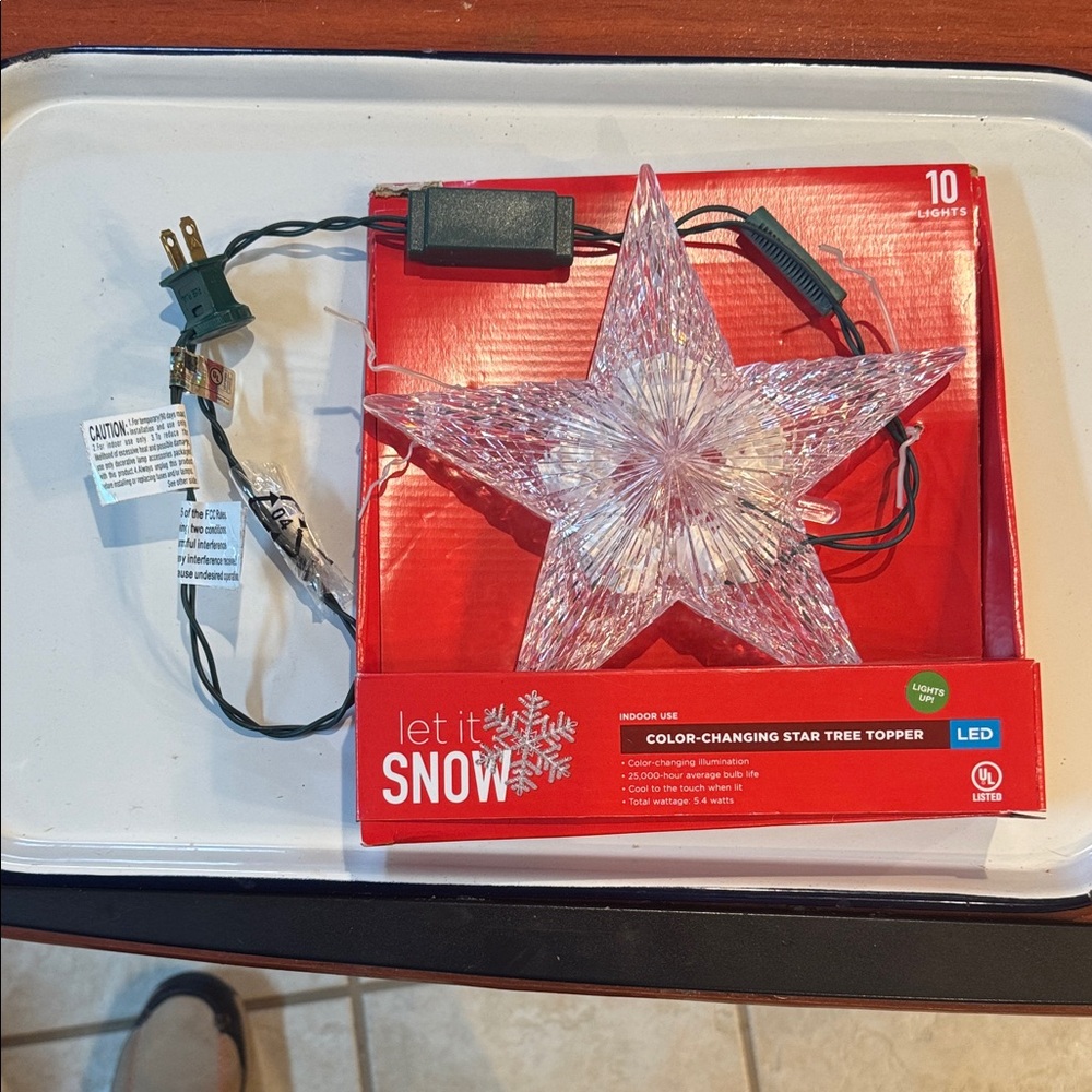 Christmas Tree Topper Color-Changing Star Tree Topper LED